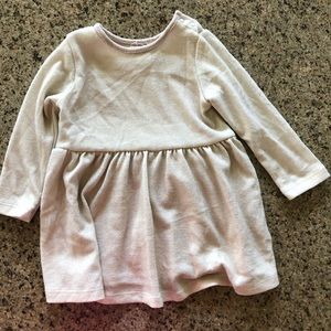 Peek- soft gold dress 6-12 months